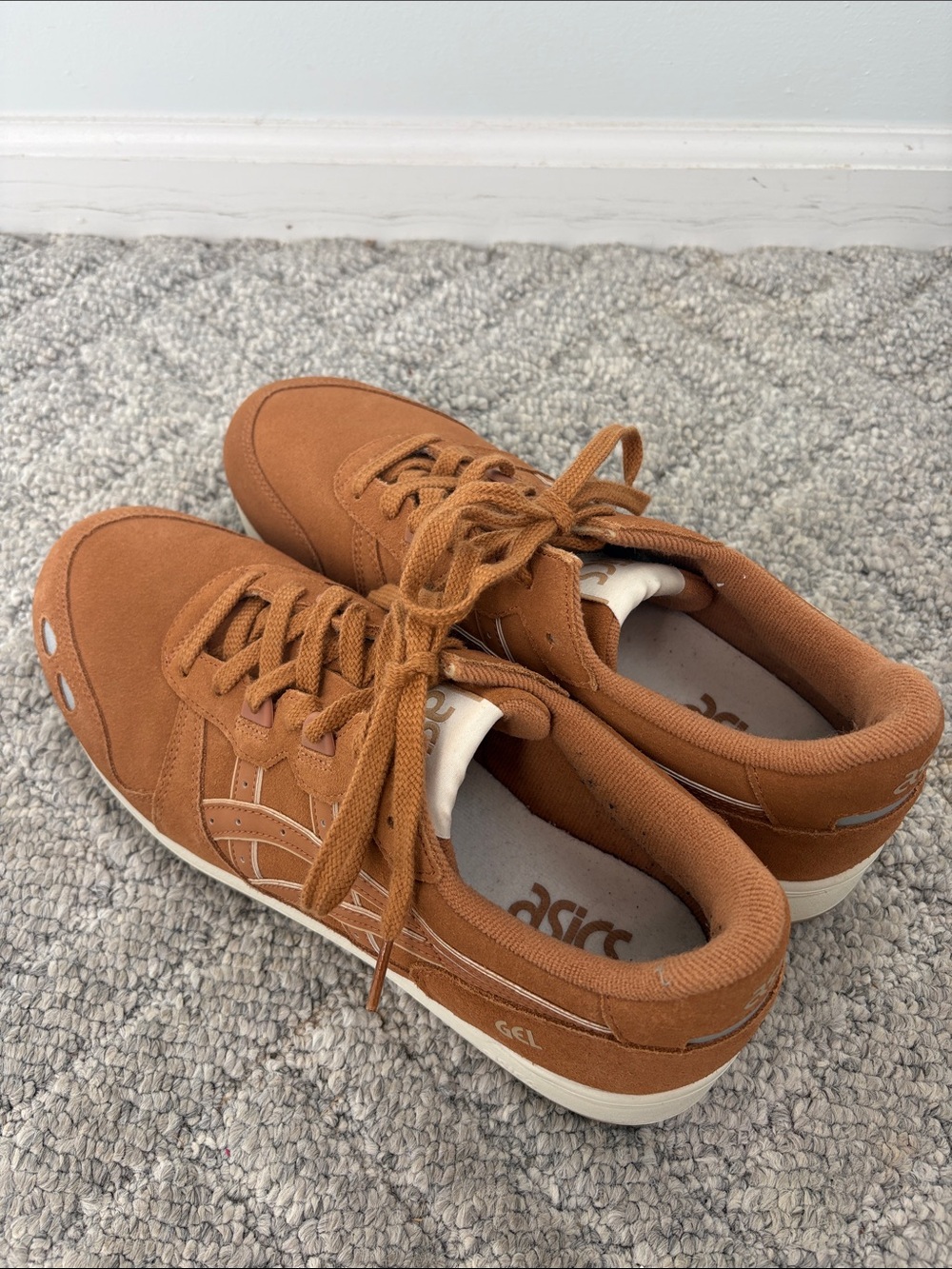 ASICS Men's Sneakers in Rust Brown Suede